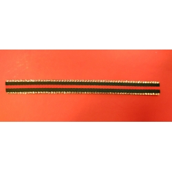 Taśma termo wykończona kryształkami  zielona